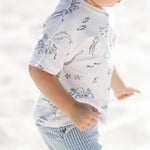 Seersucker Shorts - Marine Blue