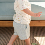 Seersucker Shorts - Marine Blue