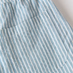 Seersucker Shorts - Marine Blue