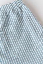 seersucker shorts marine blue