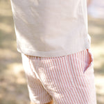 Seersucker Shorts - Anchor Red