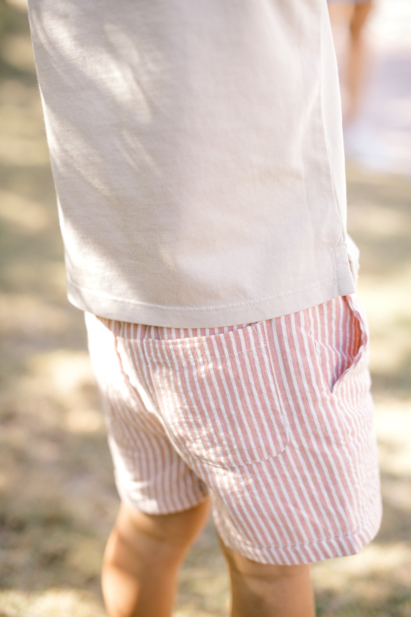 Seersucker Shorts - Anchor Red