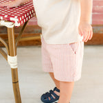 Seersucker Shorts - Anchor Red