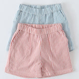 Seersucker Shorts - Anchor Red