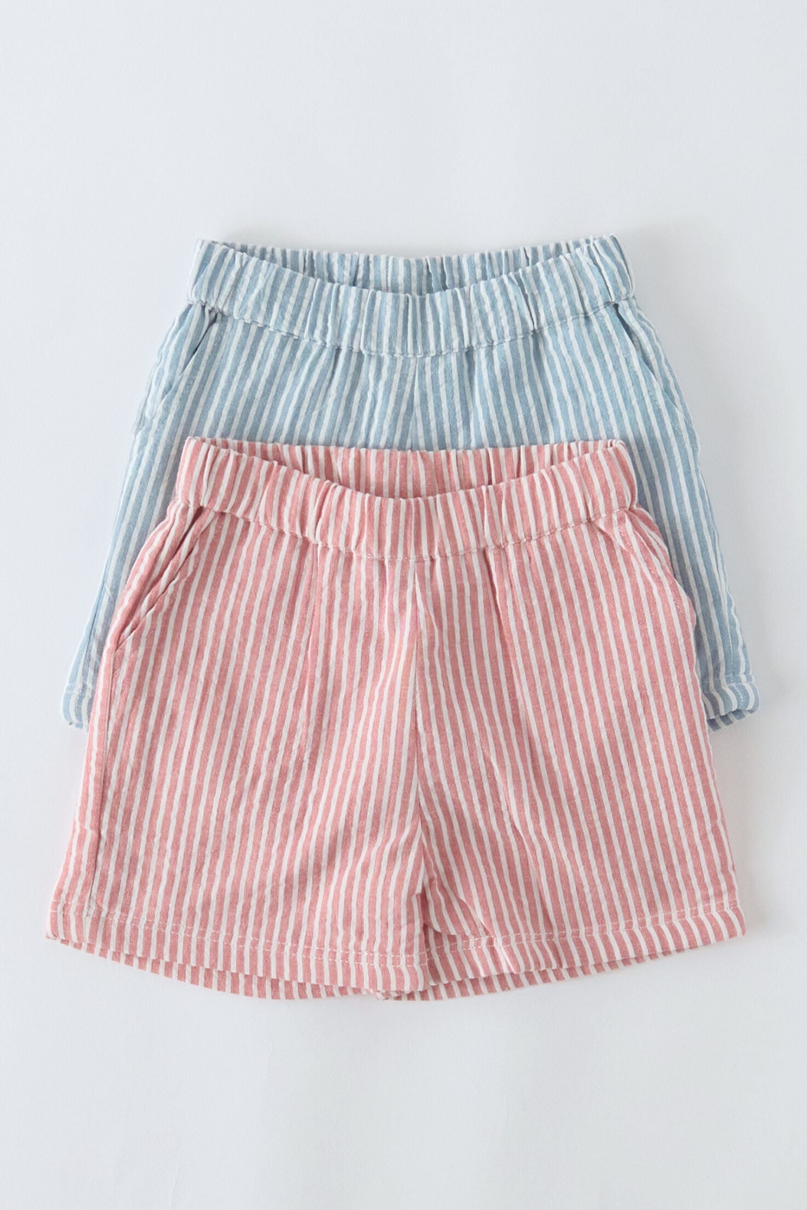 Seersucker Shorts - Anchor Red