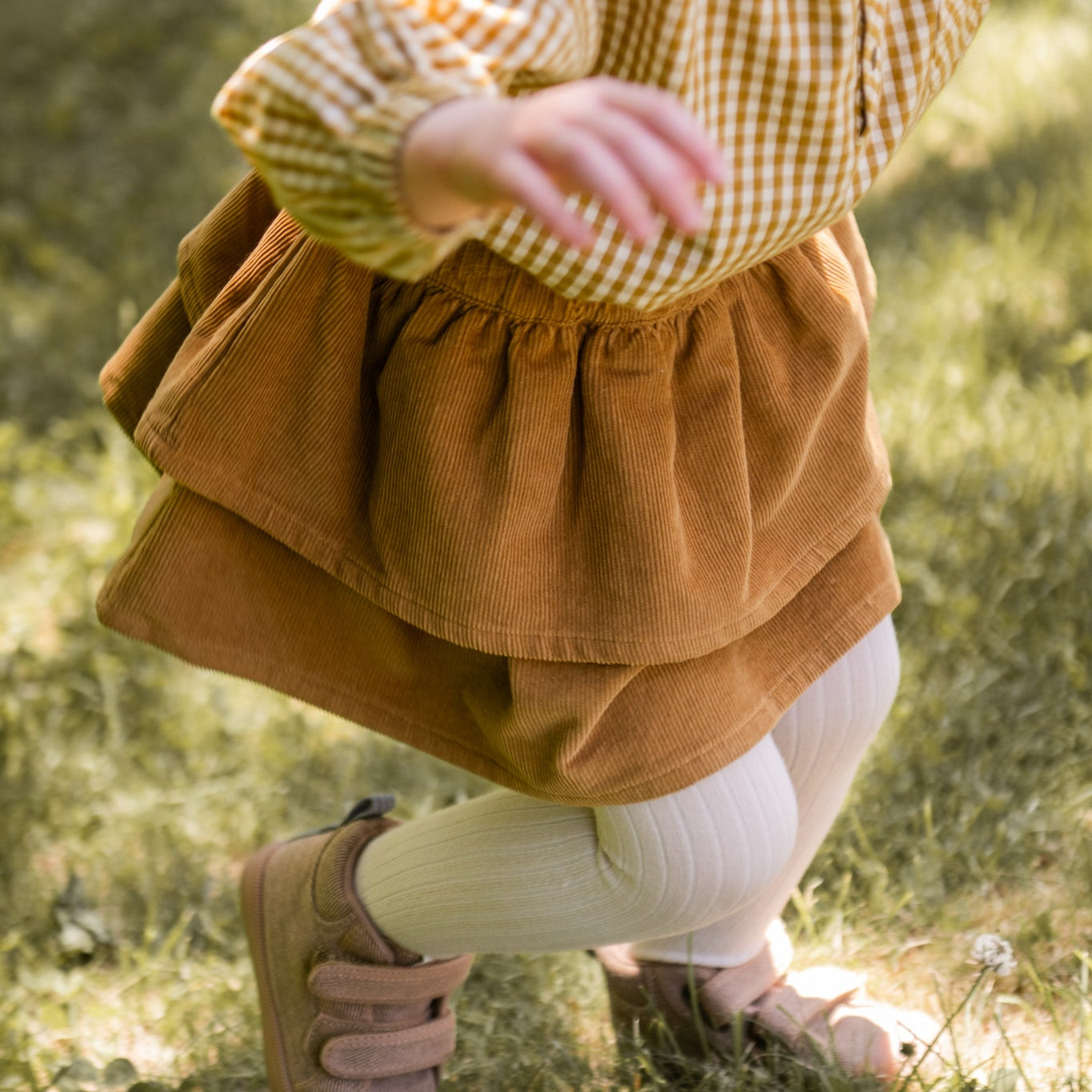 corduroy skirt ochre