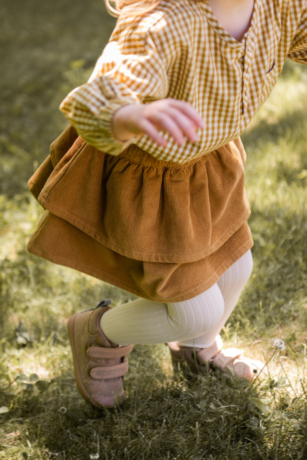 corduroy skirt ochre