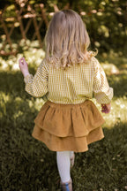 corduroy skirt ochre