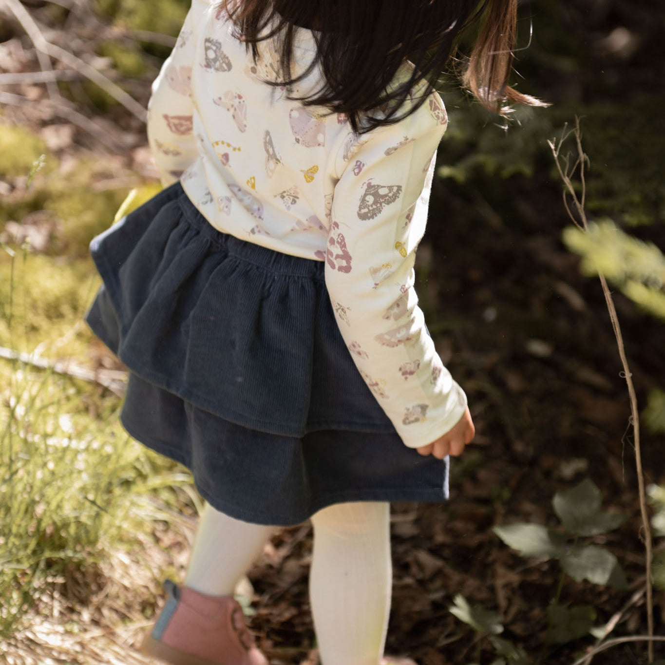 corduroy skirt ink blue