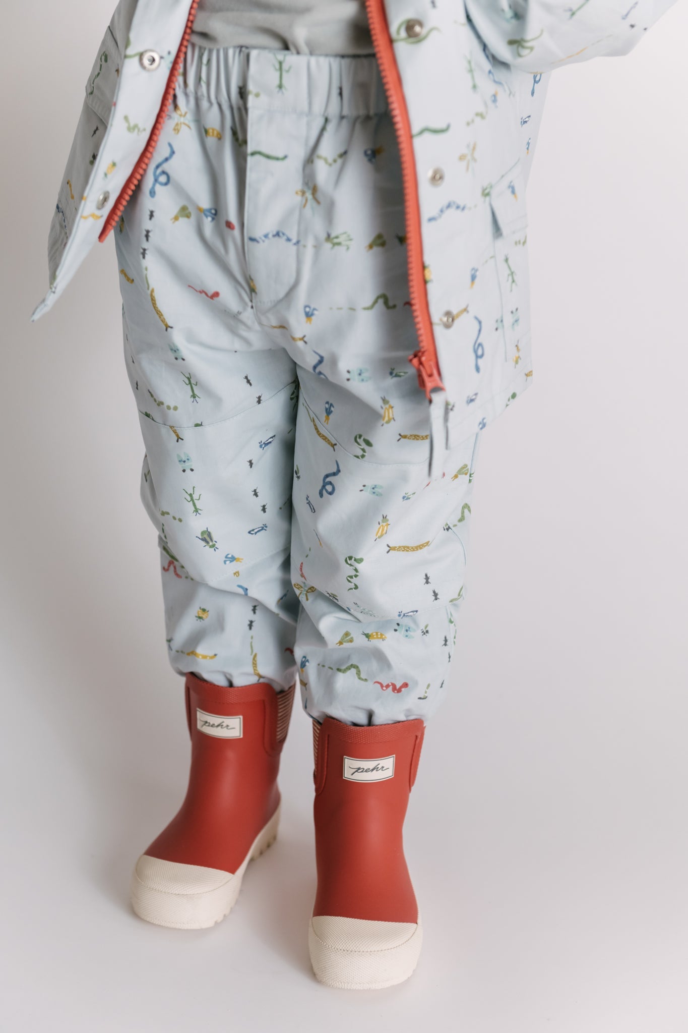 park splash pant crawling critters blue