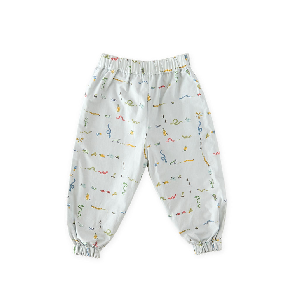 park splash pant crawling critters blue