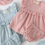 Seersucker Bloomer - Marine Blue