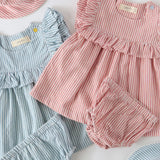 Seersucker Bloomer - Marine Blue