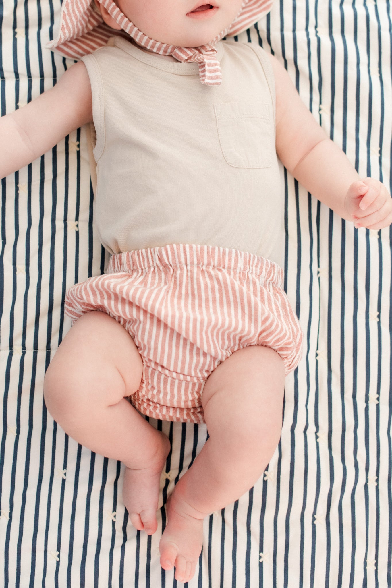 Seersucker Bloomer - Anchor Red