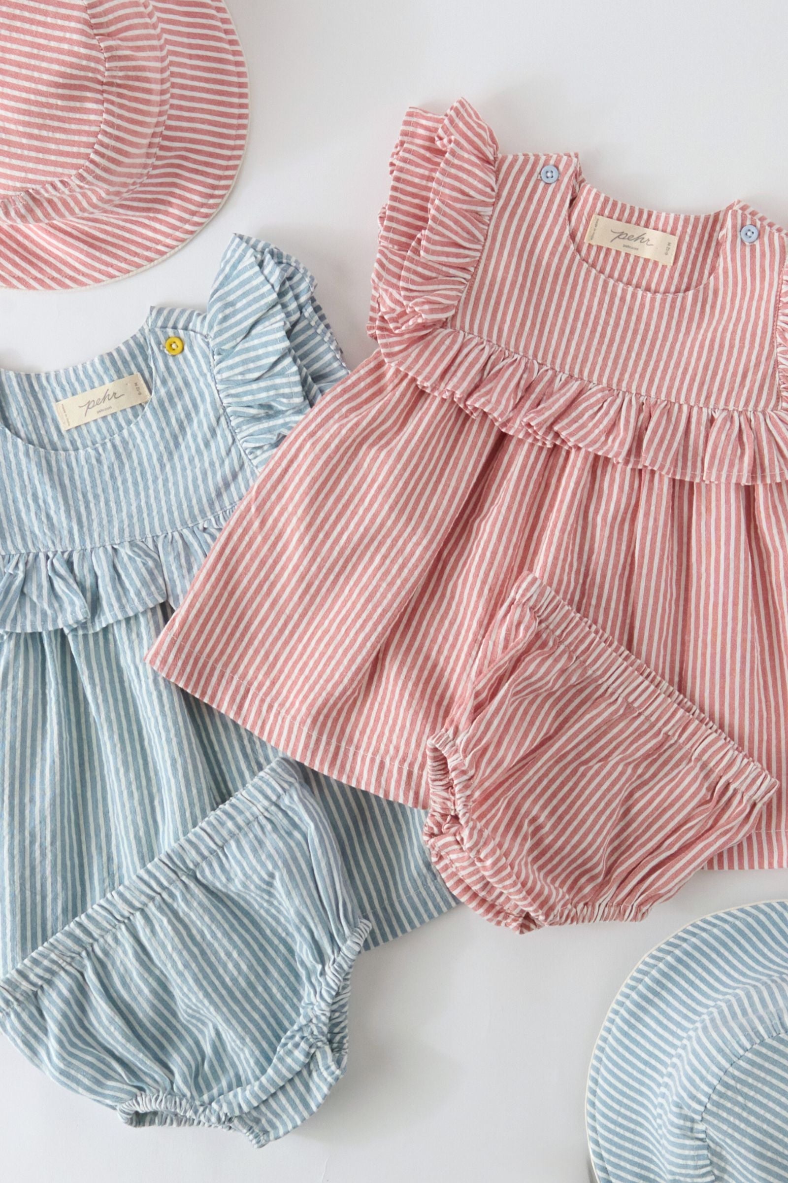 Seersucker Bloomer - Anchor Red