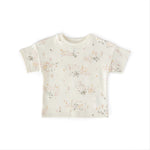 Dropped Shoulder Short Sleeve T-Shirt - Flower Patch