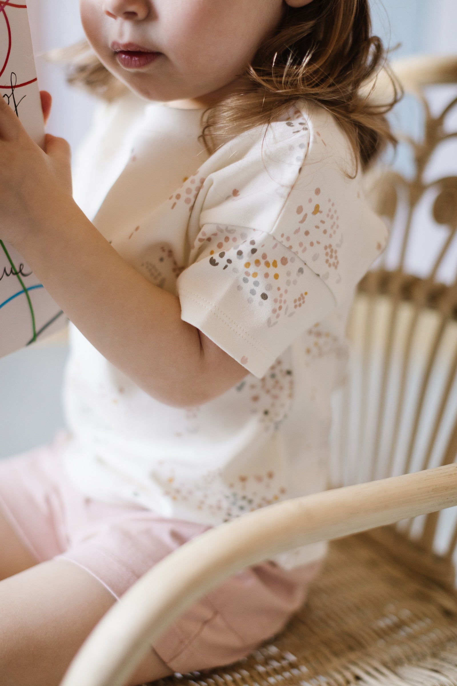 Dropped Shoulder Short Sleeve T-Shirt - Flower Patch