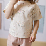 Dropped Shoulder Short Sleeve T-Shirt - Flower Patch