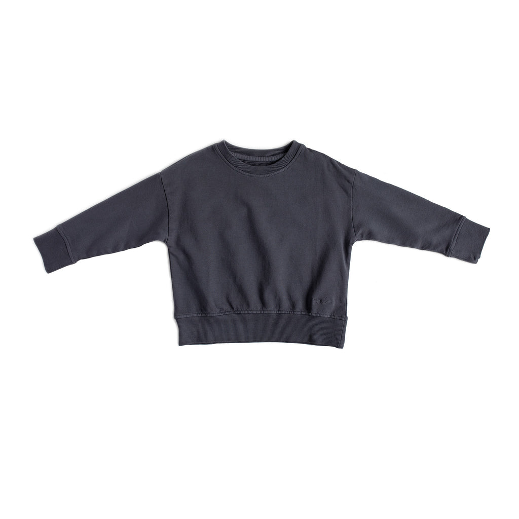kids french terry kids sweatshirt ink blue in blues pattern