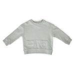 french terry shoulder snap sweatshirt soft sea in blues pattern