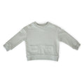 french terry shoulder snap sweatshirt soft sea in blues pattern