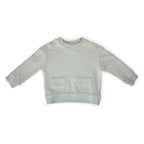 french terry shoulder snap sweatshirt soft sea in blues pattern