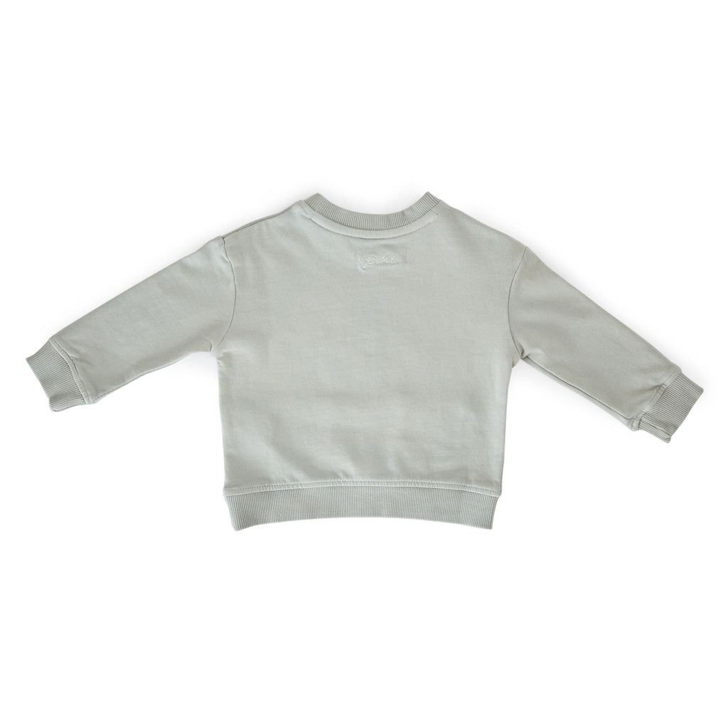 french terry shoulder snap sweatshirt soft sea