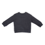 french terry shoulder snap sweatshirt ink blue
