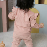 French Terry Ruffle Sweatshirt - Soft Peony