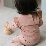 French Terry Ruffle Sweatshirt - Soft Peony