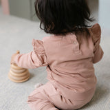 French Terry Ruffle Sweatshirt - Soft Peony