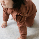 French Terry Ruffle Sweatshirt - Clay