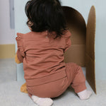 French Terry Ruffle Sweatshirt - Clay