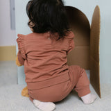 French Terry Ruffle Sweatshirt - Clay