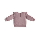 French Terry Ruffle Sweatshirt - Plum