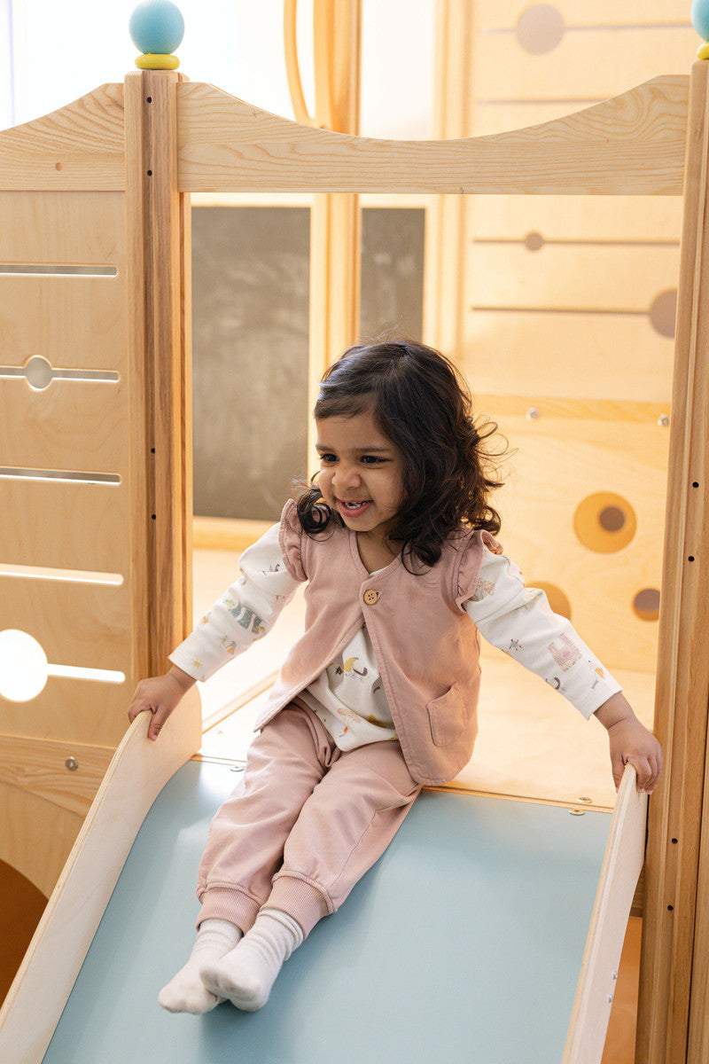 French Terry Ruffle Vest - Soft Peony