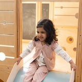 French Terry Ruffle Vest - Soft Peony