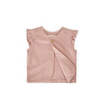 French Terry Ruffle Vest - Soft Peony