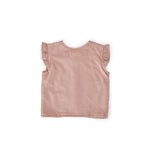 French Terry Ruffle Vest - Soft Peony