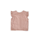 French Terry Ruffle Vest - Soft Peony
