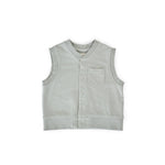 French Terry Patch Pocket Vest - Soft Sea