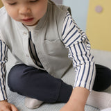 French Terry Patch Pocket Vest - Soft Sea