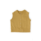 French Terry Patch Pocket Vest - Dijon