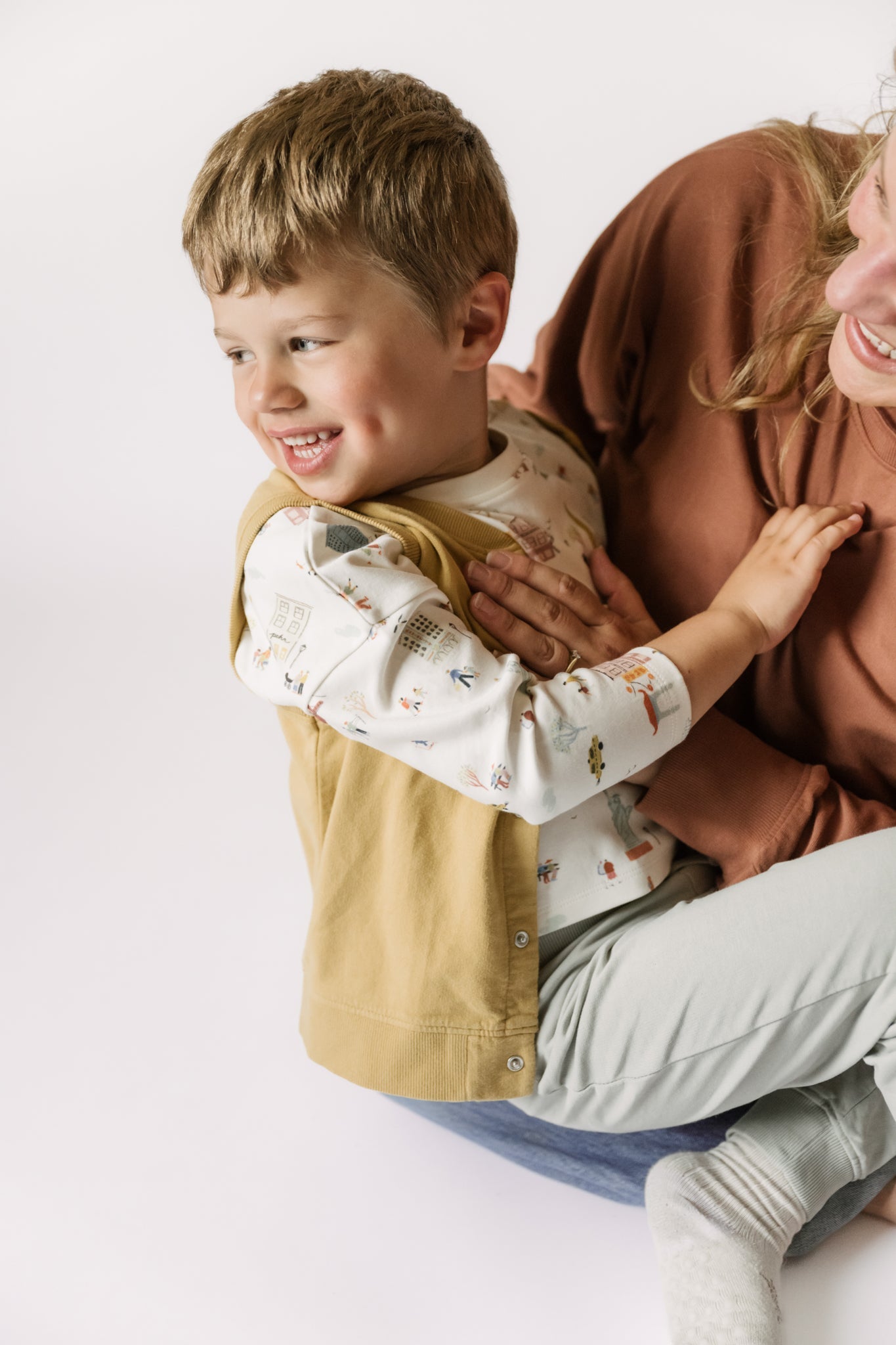 French Terry Patch Pocket Vest - Dijon