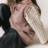 pehr- French Terry Patch Pocket Vest- Plum-2