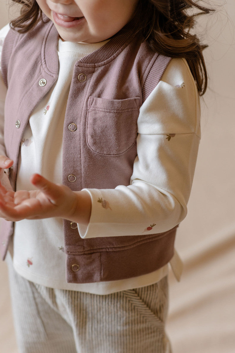 pehr- French Terry Patch Pocket Vest- Plum-3