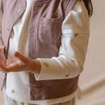 pehr- French Terry Patch Pocket Vest- Plum-3