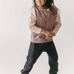 pehr- French Terry Patch Pocket Vest- Plum-5