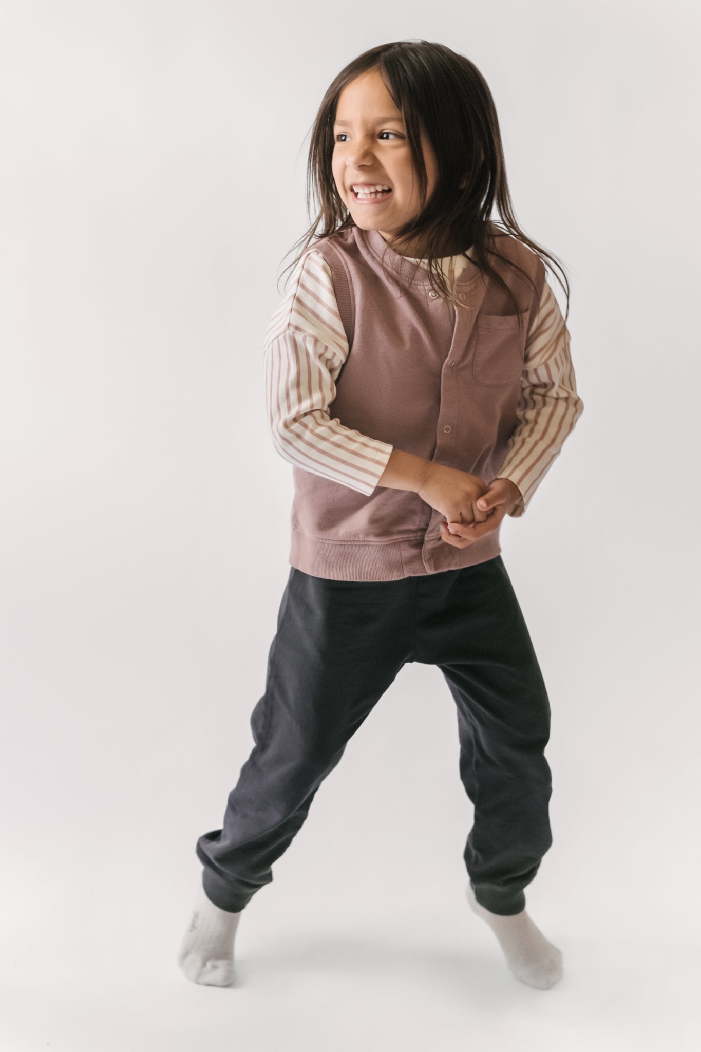 pehr- French Terry Patch Pocket Vest- Plum-5