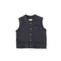 french terry patch pocket vest ink blue in blues pattern pehr